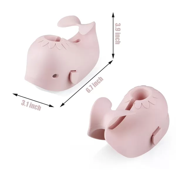 PandaEar Bath Spout Cover Baby Bathtub Faucet Cover Baby Shower Protector Cover for Kids Toddlers Universal Fit Whale BluePink