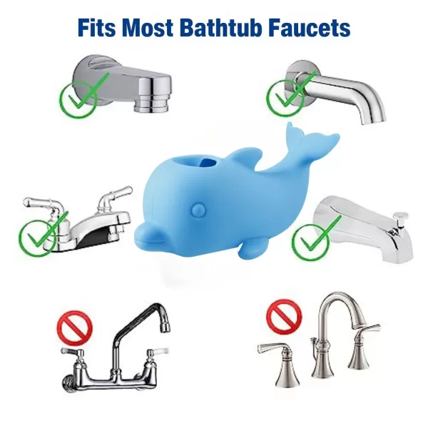 PandaEar Bath Spout Cover for Baby Faucet Cover Bathtub for Kids Safety Baby Shower Bath Tub Spout Cover Protector Baby Bath accessories Universal Fit Blue