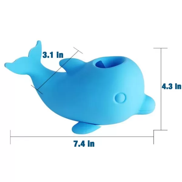 PandaEar Bath Spout Cover for Baby Faucet Cover Bathtub for Kids Safety Baby Shower Bath Tub Spout Cover Protector Baby Bath accessories Universal Fit Blue