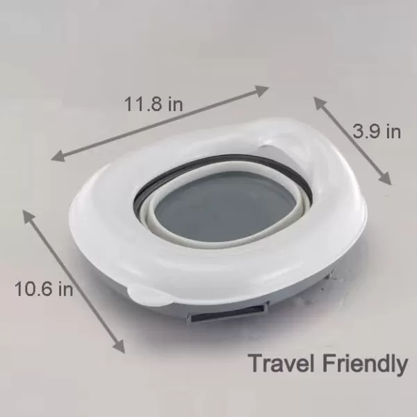 PandaEar Foldable Portable Potty Training Seat for Toddler Kids Travel with Travel Bag and Storage Bag Grey