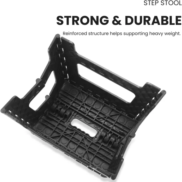 PandaEar Home Folding Step Stool Lightweight Step Stool with 75 Inch Height for Kids Sturdy Foot Stool for Kitchen Bedroom Bathroom ampamp Bathroom WhiteBlack