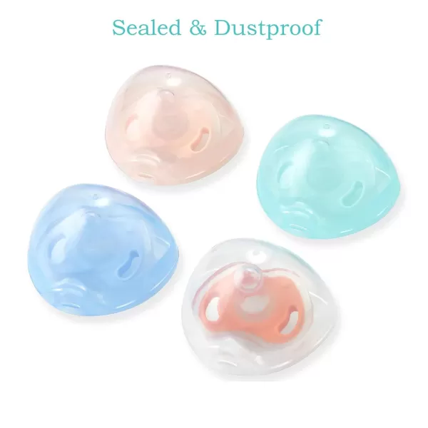 PandaEar Pacifier Nipple Holder Case Container Boxes 4 Pack Universal Accessories Holders Travel Cases BPA Free