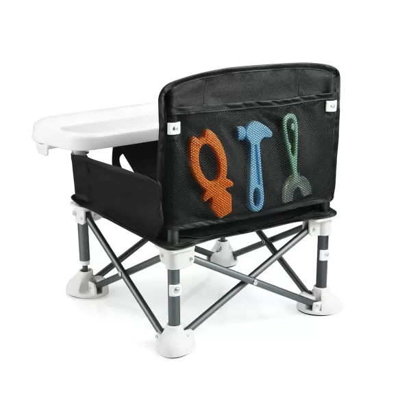 PandaEar Portable Baby Seat Travel Compact Fold with Straps for IndoorOutdoor Use Great for Camping Beach Lawn Toddlers Kids Boys Girls PinkBlack