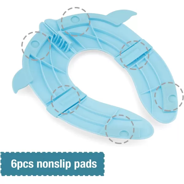PandaEar Portable Potty Seat for Toddlers Travel Foldable Potty Seat for Toddler Kids NonSlip Fits Round ampamp Oval Toilets  Ideal for Boys ampamp Girls Potty Training  Includes Free Travel Bag