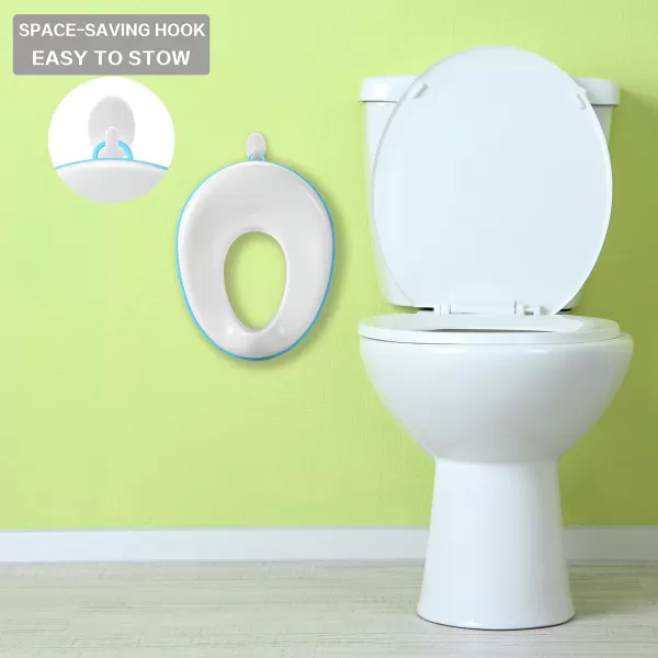 PandaEar PortableTravel Toilet Training Potty Seat Safe Urine Guard Durable AntiSlip Rubber Rim  Hanging Ring ampamp Bonus Hook  Baby Boys Girls Toddlers Kids Infants  Fits Round ampamp Oval Chair