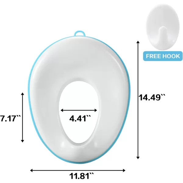 PandaEar PortableTravel Toilet Training Potty Seat Safe Urine Guard Durable AntiSlip Rubber Rim  Hanging Ring ampamp Bonus Hook  Baby Boys Girls Toddlers Kids Infants  Fits Round ampamp Oval Chair