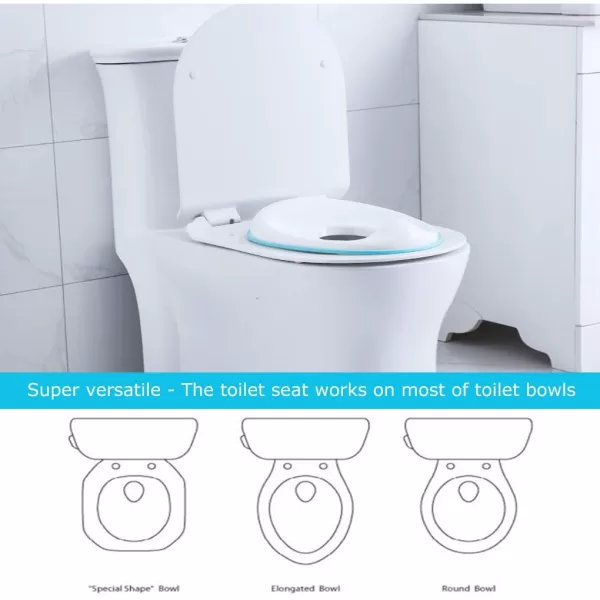 PandaEar PortableTravel Toilet Training Potty Seat Safe Urine Guard Durable AntiSlip Rubber Rim  Hanging Ring ampamp Bonus Hook  Baby Boys Girls Toddlers Kids Infants  Fits Round ampamp Oval Chair