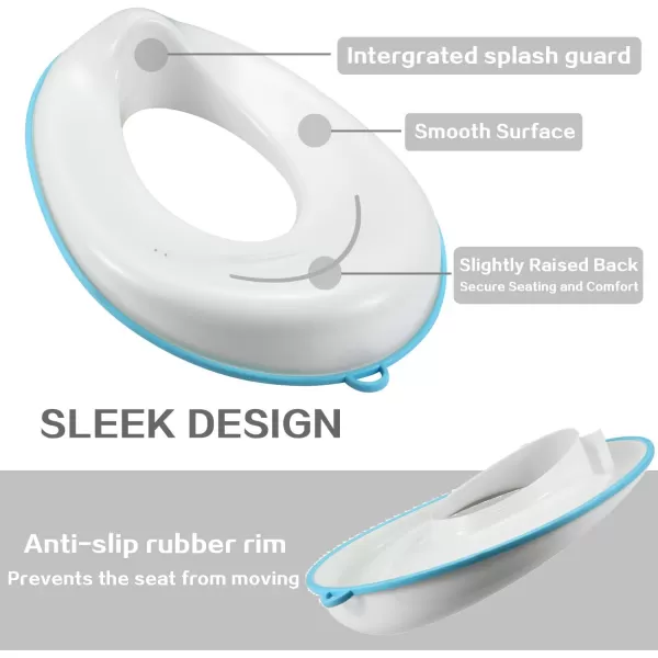 PandaEar PortableTravel Toilet Training Potty Seat Safe Urine Guard Durable AntiSlip Rubber Rim  Hanging Ring ampamp Bonus Hook  Baby Boys Girls Toddlers Kids Infants  Fits Round ampamp Oval Chair