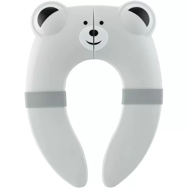 PandaEar Toilet Seat Cover  Folding Travel Toilet Seat for Children and Potty Training  Portable Silicone Toilet Seat for Toddlers Boys ampamp Girls with NonSlip Silicone Pads  Recyclable Toilet SeatGray