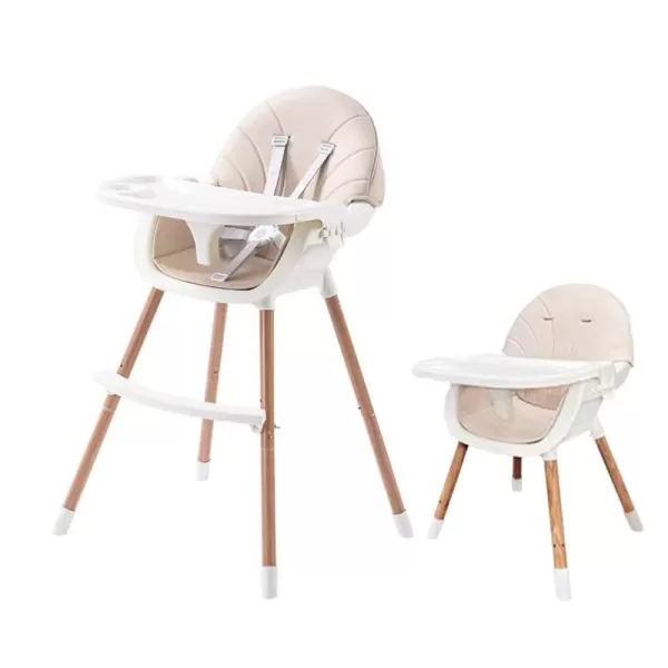 PandaEar 3in1 High Chairs for Babies Toddlers Convertible Infant Highchair with Removable Tray ampamp Safety Harness Adjustable Legs