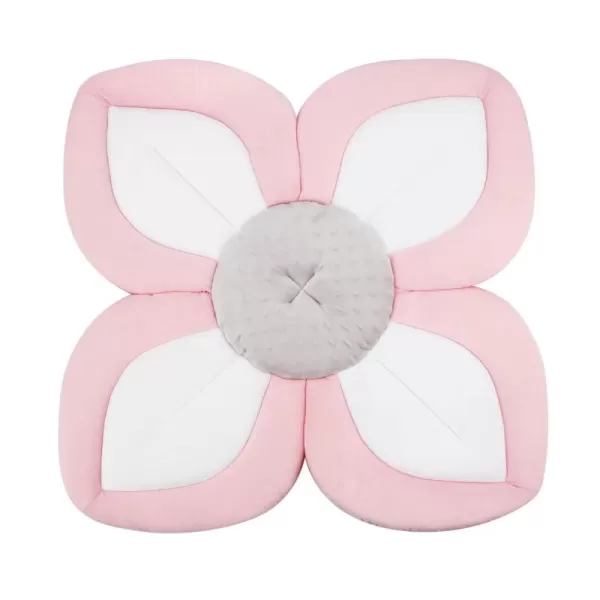 PandaEar Baby Bath Pad for Infant Newborn  Soft Flower Petals for Sink Bathtub Essentials Shower Gift GreyPink