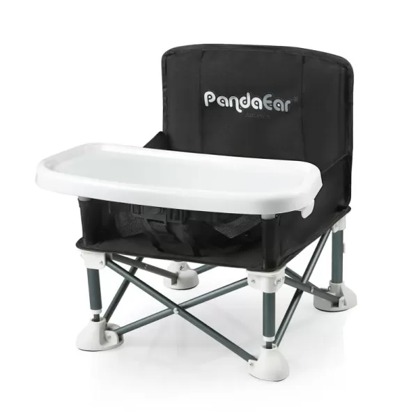 PandaEar Portable Baby Seat Travel Compact Fold with Straps for IndoorOutdoor Use Great for Camping Beach Lawn Toddlers Kids Boys Girls PinkBlack