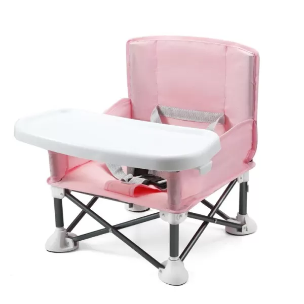 PandaEar Portable Baby Seat Travel Compact Fold with Straps for IndoorOutdoor Use Great for Camping Beach Lawn Toddlers Kids Boys Girls PinkPink