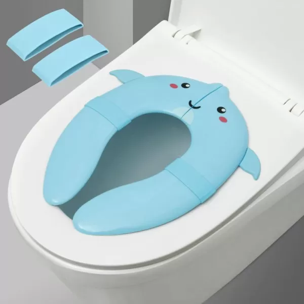 PandaEar Portable Potty Seat for Toddlers Travel Foldable Potty Seat for Toddler Kids NonSlip Fits Round ampamp Oval Toilets  Ideal for Boys ampamp Girls Potty Training  Includes Free Travel Bag