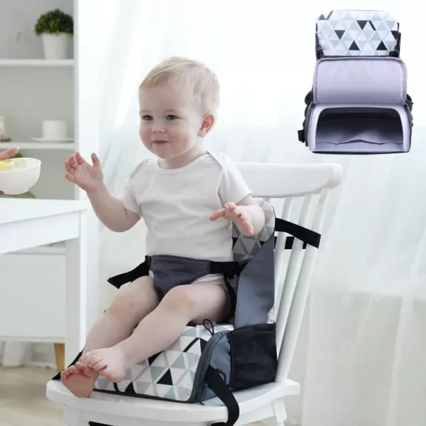 PandaEar Travel Booster Seat Portable High Chair for Dining Table Compact Lightweight Travel Seat with Adjustable StrapsToddlers Baby Kids Boys Girls