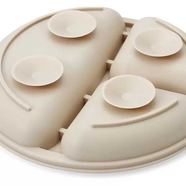 PandaEar 2 Pack Toddler Plates Silicone Suction Plates for Baby Kids Divided Unbreakable Baby Feeding Plate NonSlip NonToxic BPA Free Dishwasher and Microwave Safe