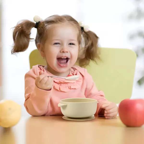 PandaEar 3 Pack Baby Bowls with Suction LeakProof Stay Put Silicone Food Bowl with Lids for Babies Kids Toddlers Infants Food Grade Soft Safe BPAFree Silicone Pink Rose LinenPink Rose Linen