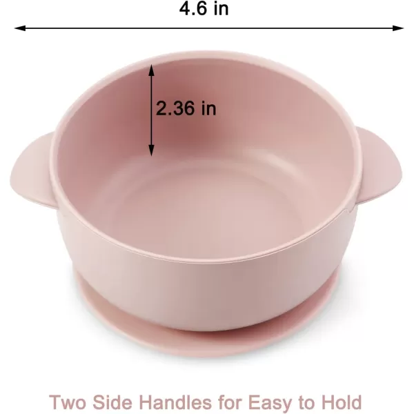 PandaEar 3 Pack Baby Bowls with Suction LeakProof Stay Put Silicone Food Bowl with Lids for Babies Kids Toddlers Infants Food Grade Soft Safe BPAFree Silicone Pink Rose LinenPink Rose Linen
