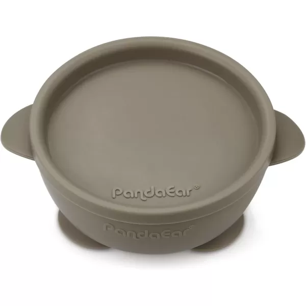 PandaEar 3 Pack Baby Suction Bowls with Lids LeakProof Stay Put Silicone Food Bowl for Babies Kids Toddlers Infants Food Grade Soft Safe BPAFree Silicone Blue Brown Tan