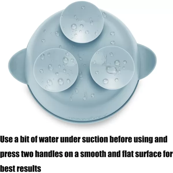 PandaEar 3 Pack Baby Suction Bowls with Lids LeakProof Stay Put Silicone Food Bowl for Babies Kids Toddlers Infants Food Grade Soft Safe BPAFree Silicone Blue Brown Tan