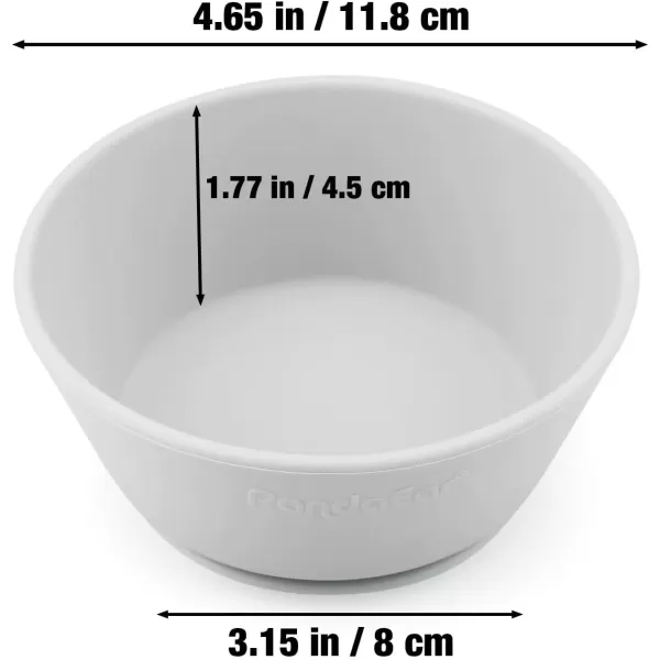 PandaEar 3 Pack Baby Suction BowlsSilicone Food Bowls First Stage Feeding for Baby Toddler Infant Kids Food Grade Soft Safe BPAFree Silicone Toddler Bowls BlueGray