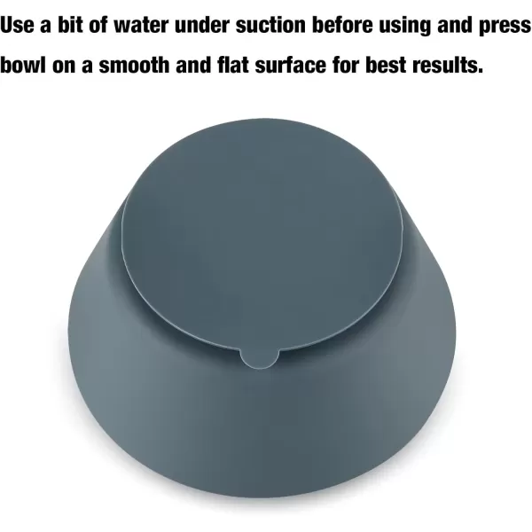 PandaEar 3 Pack Baby Suction BowlsSilicone Food Bowls First Stage Feeding for Baby Toddler Infant Kids Food Grade Soft Safe BPAFree Silicone Toddler Bowls BlueGray
