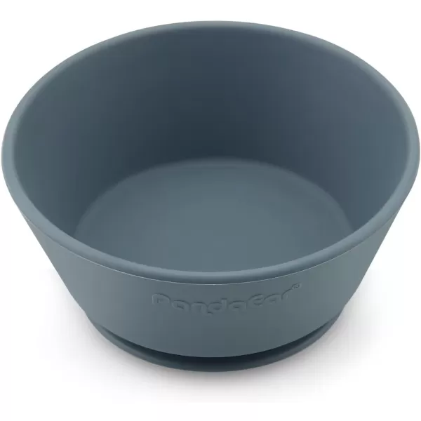 PandaEar 3 Pack Baby Suction BowlsSilicone Food Bowls First Stage Feeding for Baby Toddler Infant Kids Food Grade Soft Safe BPAFree Silicone Toddler Bowls BlueGray