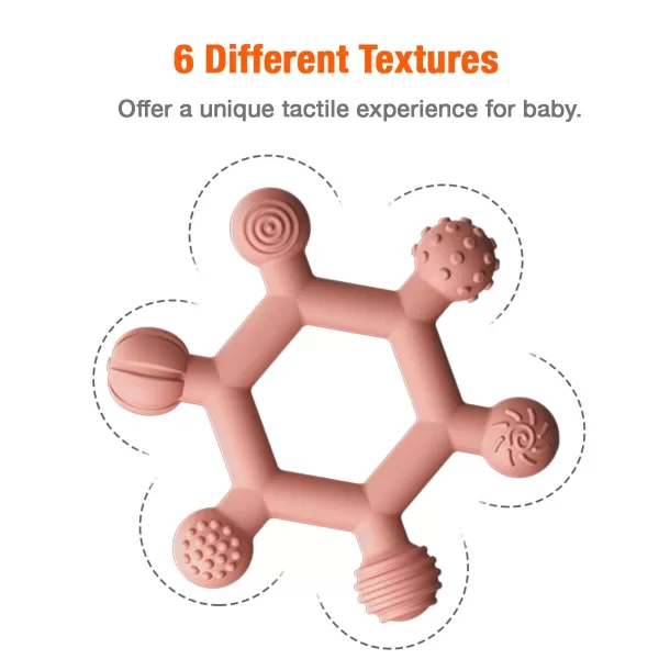 PandaEar 3 Pack Baby Teething Toys for Toddler Infant Newborn 06 Months Baby Chew Toys 6 to 12 Months Silicone Baby Teether BPA Free Soft and Textured Ring Teether Soothing Teething Pain Relief