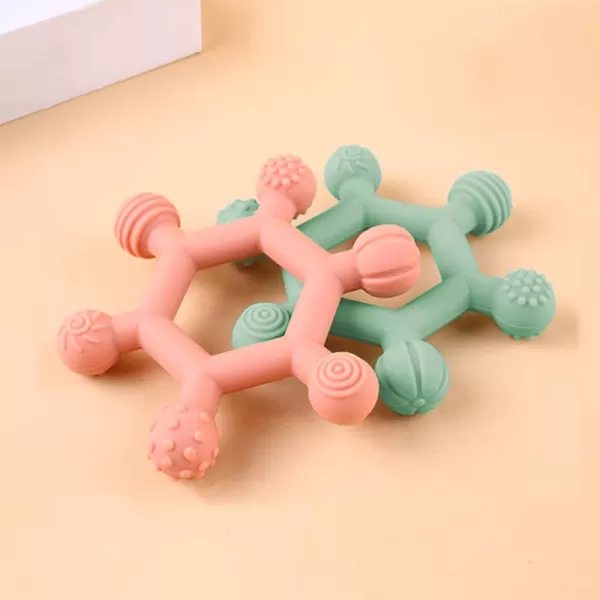 PandaEar 3 Pack Baby Teething Toys for Toddler Infant Newborn 06 Months Baby Chew Toys 6 to 12 Months Silicone Baby Teether BPA Free Soft and Textured Ring Teether Soothing Teething Pain Relief