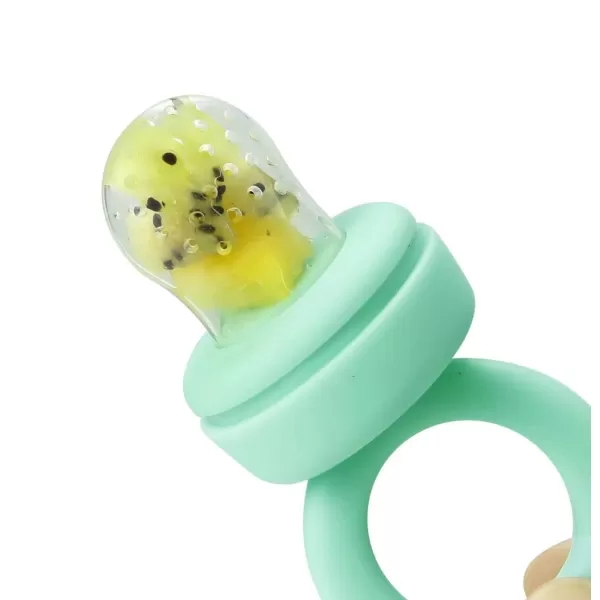 PandaEar 3 Pack Silicone Baby Fruit Food Feeder Pacifier with 3 Sizes Silicone Pouches BPA Free Mesh Feeder for Infants