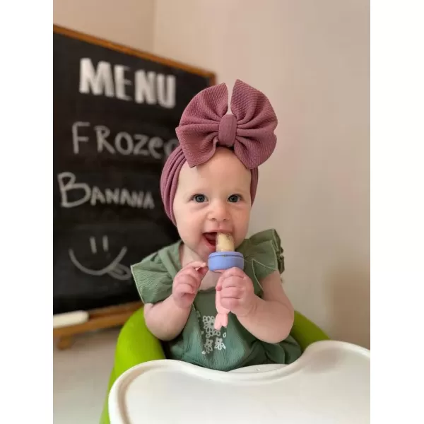 PandaEar 3 Pack Silicone Baby Fruit Food Feeder Pacifier with 3 Sizes Silicone Pouches BPA Free Mesh Feeder for Infants