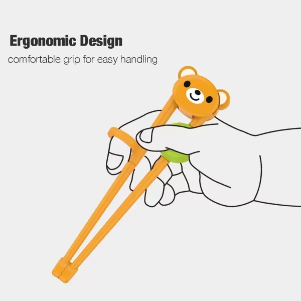 PandaEar 3 Pairs Training Chopsticks for Kids Toddlers Learning Chopsticks for Beginners trainer Toddler Chopsticks Kids Chop Sticks