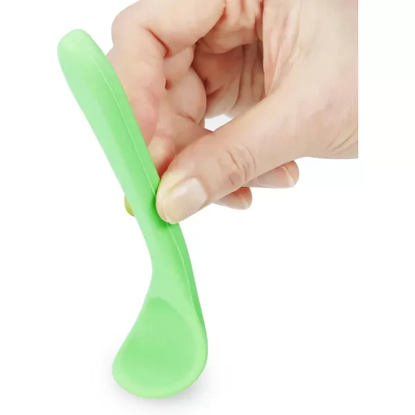 PandaEar 6 Pack Silicone Baby Spoon  First Stage Infant Soft Spoons for Kids Toddlers Children  BPA Free Baby Self Feeding Utensils Training Spoons Great Gift Set for Baby Led Weaning Ages 3 Months