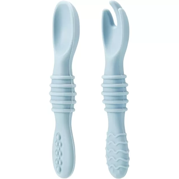 PandaEar 6 Pack Silicone Baby Spoons ampamp Forks  Baby Feeding Set Self Feeding Utensils Toddler Infant Feeding Spoon Forks BPA Free First Stage