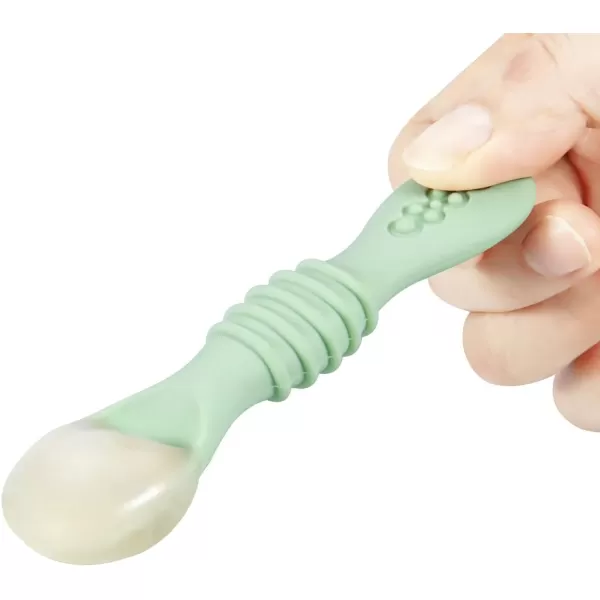 PandaEar 7 Pack Baby Led Weaning Spoons Silicone Baby Spoons Self Feeding Utensils Toddler Infant Feeding Spoon First Stage