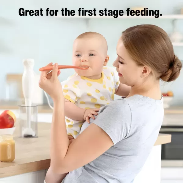 PandaEar 7 Pack Silicone Baby Feeding Spoons First Stage Training Spoon Infant Utensils Feeding Supplies BPA Free GumFriendly Soft Tip Baby Led Weaning Spoon