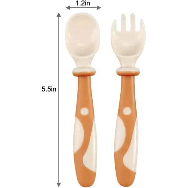 PandaEar Baby Bendable Spoons and Forks set 6 Pack Training Learning SelfFeeding Baby Spoons First Stage for Kids Toddlers Children and Infants BPA Free Easy Grip Fork Tableware