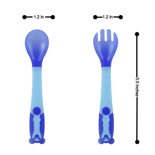 PandaEar Baby Bendable Utensils Spoons Training Learning Feeding for Kids Toddlers Children and Infants BPA Free 3 Sets Great Gift Set  Easy Grip Fork Tableware3 Sets
