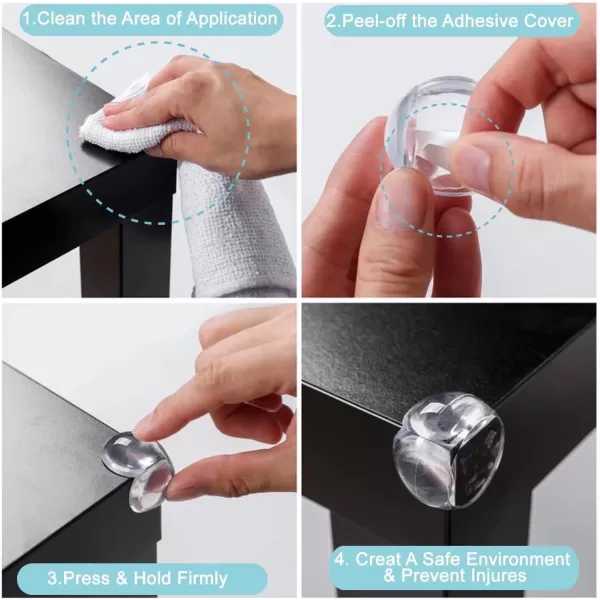 PandaEar Baby Child Safety Proofing Kit 62 Pcs Set 6 Adjustable Adhesive Cabinet Straps 12 Clear Corner Protectors Guards 32 Outlet Plug Covers 10 Magnetic Cabinet Locks with 2 Keys No Drill Req
