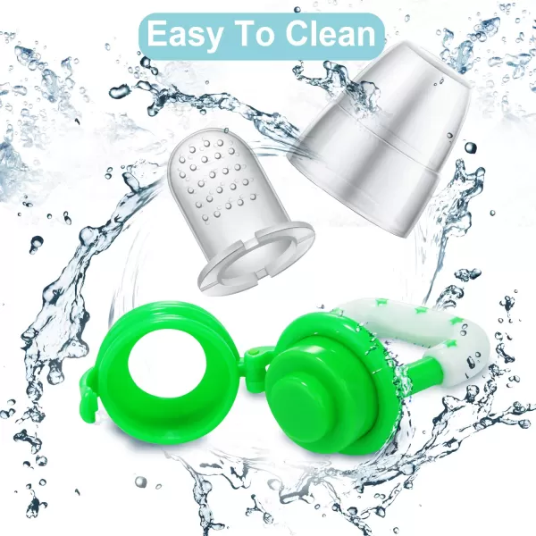 PandaEar Baby Food Feeding Set Fresh Fruit Feeder 3 Pack with 3 Size Silicone Pacifiers 2 Silicone Baby Spoon 1 Food Mash and Serve Bowl with Scissor 1 Baby Food Dispensing Spoon