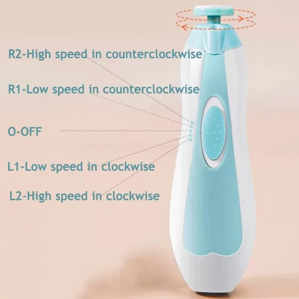PandaEar Baby Healthcare and Grooming Kit Baby Nursery Health Care Set Electric Safety Nail Trimmer Newborn Essentials Kit for Infant Toddlers Kids 19 in 1 Blue