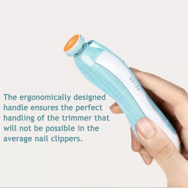PandaEar Baby Nail Trimmer Electric Baby Nail Clippers Safe Baby Nail File Kit with Extra 6 Replacement Pads BlueBlue