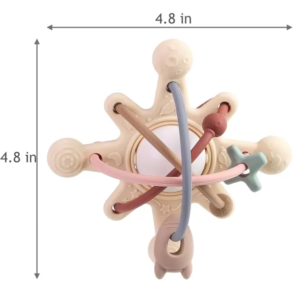 PandaEar Baby Sensory Toys 3 4 5 6 Months Silicone Montessori Toys Baby Teething Toy Infant Rattle Teether Chew Toy Teething Ball Developmental Toy for Babies 06 Months 6 to 12 Months