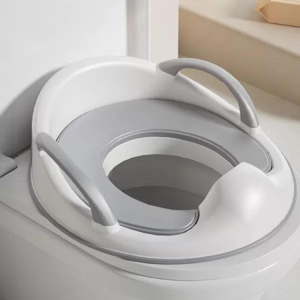 PandaEar Baby Toddler Potty Training Toilet Seat for Boys and Girls with Handles Child Kids Potty Seat Toilet Seat Attachment Safe Urine Guard NonSlip Rubber Rim Fits Round ampamp Oval Toilets