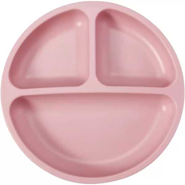 PandaEar Divided Unbreakable Silicone Baby and Toddler Plates  3 Pack  NonSlip  Dishwasher and Microwave Safe  Silicone Blue Green BrownPink Green Light Tan