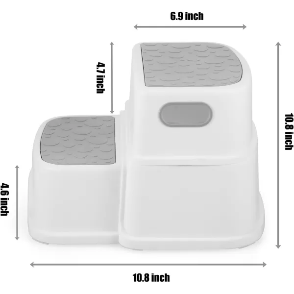 PandaEar Kids Step Tool 2 AntiSlip Step Stool for Toilet Potty Training Kitchen Bathroom Poop Stools with Handle for Toddler Children
