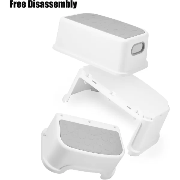 PandaEar Kids Step Tool 2 AntiSlip Step Stool for Toilet Potty Training Kitchen Bathroom Poop Stools with Handle for Toddler Children