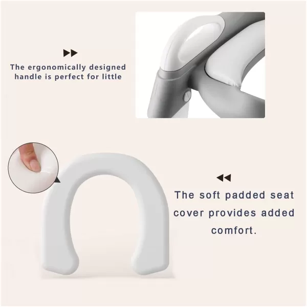 PandaEar Potty Training Seat Toilet with Step Stool Ladder Kids Boys Girls ToddlersComfortable Safe AntiSlip Pads Ladder