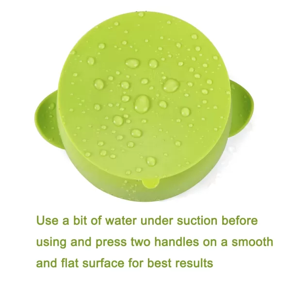 PandaEar Set of 2 Silicone Stay Put Suction Bowls  Large Cup Base Food Grade Soft Safe BPAFree Silicone  Babies Toddlers Infants  Blue ampamp GreenBlue  Green