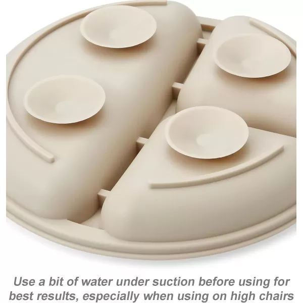 PandaEar Silicone Baby Feeding Set 2 Pack Silicone Divided Suction Plate and 2 Pack Tiny Cup with 2 Spoons 2 Forks Baby Led Weaning Supplies Self Feeding Eating Utensils Light TanWalnutLight TanWalnut